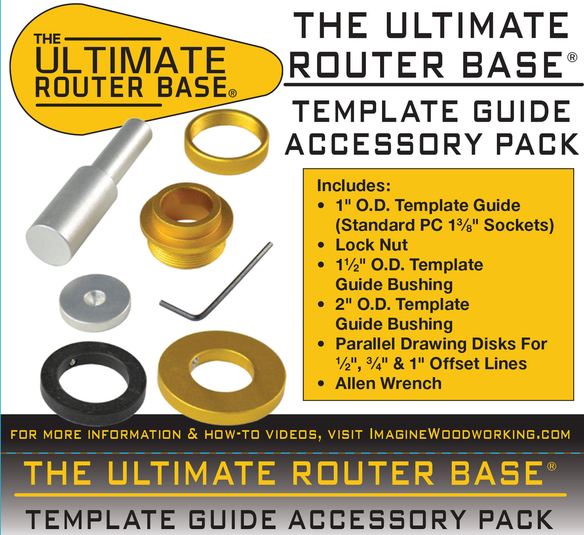 Pedagogy Make a snowman carpet Ultimate Router Base (Template Guide Only) – Imagine Woodworking